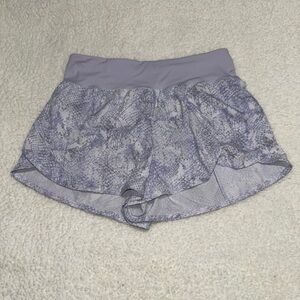 Avia Lavender Printed Active Shorts with Wide Waistband